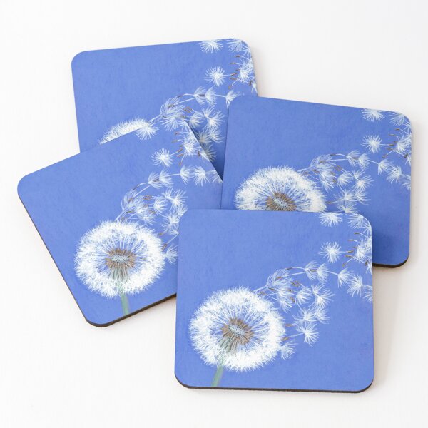 Item preview, painting by Laura Rispoli Dandelion seeds blowing close up blue sky designed and sold by Laura-Rispoli.
