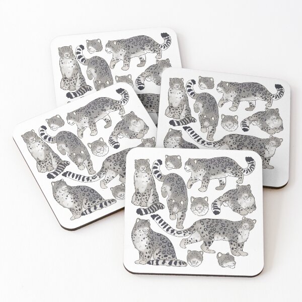 Item preview, Snow leopard cute illustration pattern  designed and sold by Yarafantasyart.