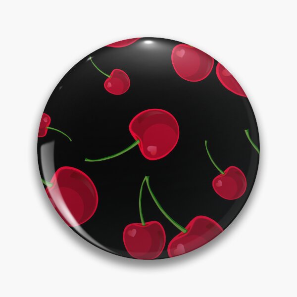Item preview, Cherries on black background designed and sold by ROCSHome.