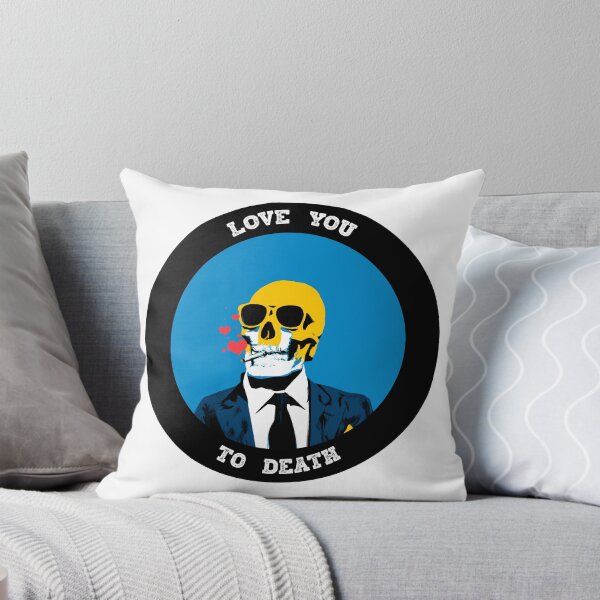 Aperçu de l'œuvre Love You To Death Valentine Pop Art Skull créée et vendue par PVSKI.