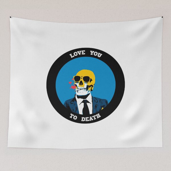 Artikelvorschau, Love You To Death Valentine Pop Art Skull entworfen und verkauft von PVSKI.