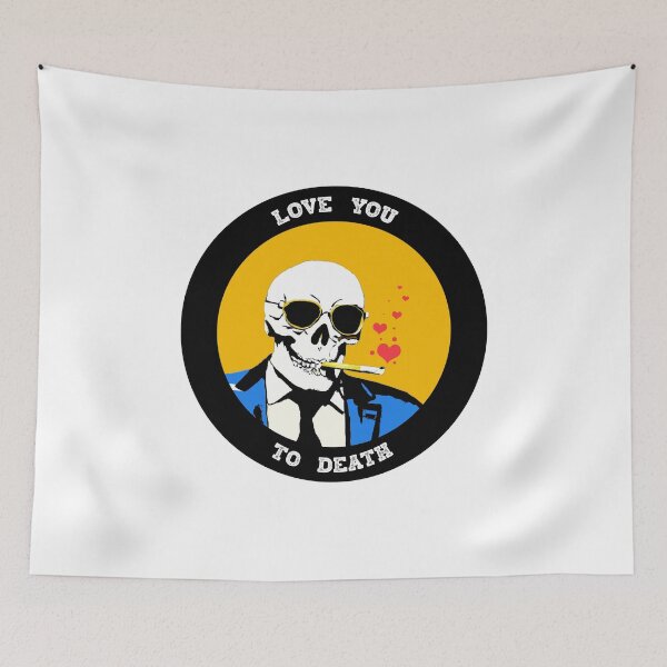 Artikelvorschau, Love You To Death Valentine Pop Art Skull entworfen und verkauft von PVSKI.