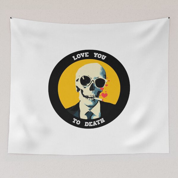 Artikelvorschau, Love You To Death Valentine Pop Art Skull entworfen und verkauft von PVSKI.
