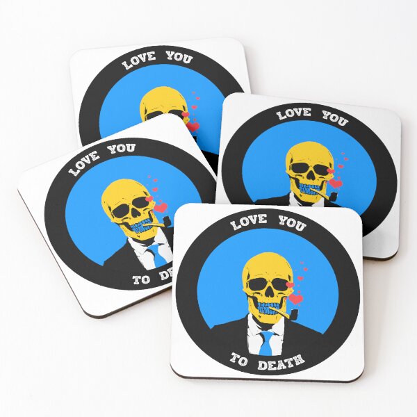 Artikelvorschau, Love You To Death Valentine Pop Art Skull entworfen und verkauft von PVSKI.