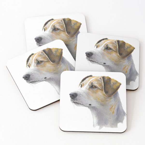 Item preview, Watercolor Painting of Parson Russell Terrier Small Dog Breed designed and sold by Nalaxation.