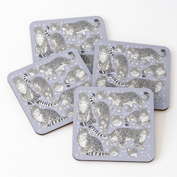 Item preview, Snow leopard cute illustration pattern  designed and sold by Yarafantasyart.