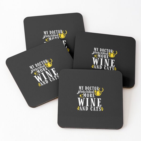 Item preview, My Doctor Prescribed More Wine and Cats  Quote, Wine Lover Gift, Wine Drinker, Typography Quote, Alcohol Quotes designed and sold by thedazzlingmonk.