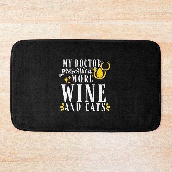 Item preview, My Doctor Prescribed More Wine and Cats  Quote, Wine Lover Gift, Wine Drinker, Typography Quote, Alcohol Quotes designed and sold by thedazzlingmonk.