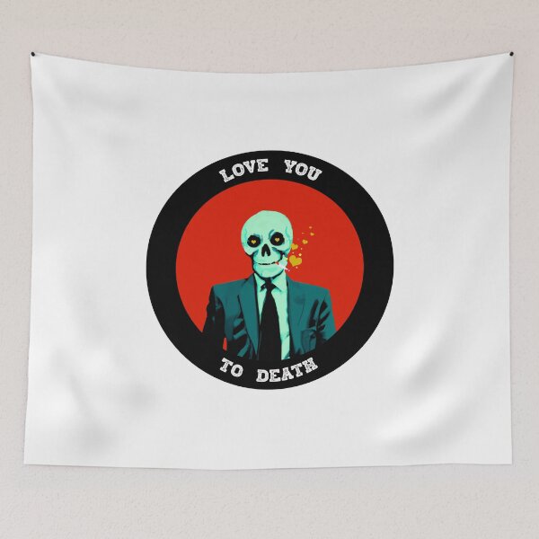 Artikelvorschau, Love You To Death Valentine Pop Art Skull entworfen und verkauft von PVSKI.