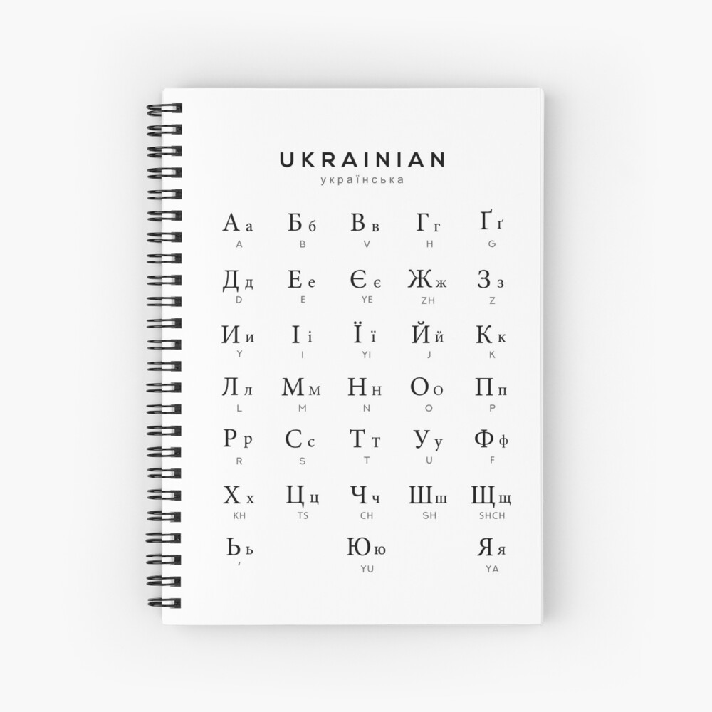 "Ukrainische AlphabetTabelle, ukrainische kyrillische Sprachtabelle