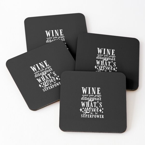 Item preview, Wine Makes Fake People Disappear Quote, Wine Lover Gift, Wine Drinker, Typography Quote, Alcohol Quotes designed and sold by thedazzlingmonk.