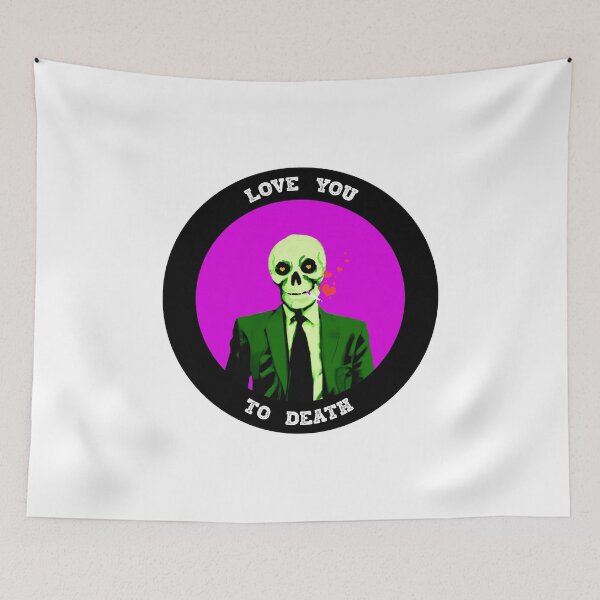 Artikelvorschau, Love You To Death Valentine Pop Art Skull entworfen und verkauft von PVSKI.