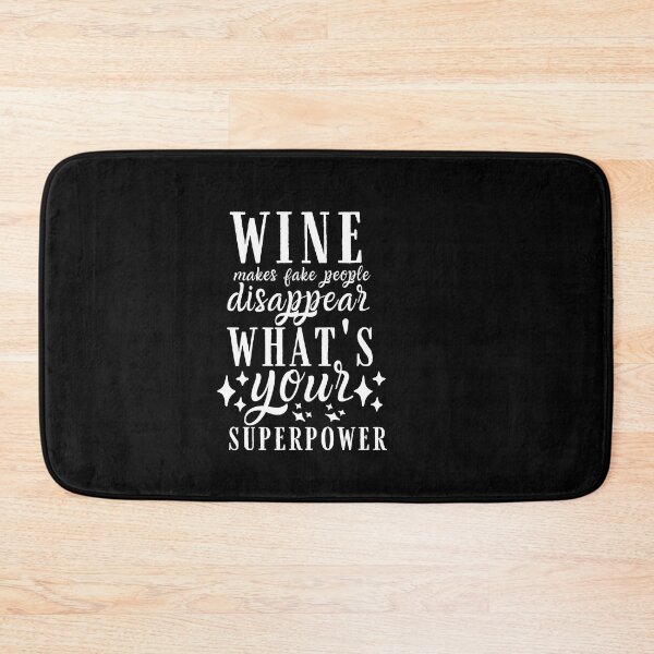 Item preview, Wine Makes Fake People Disappear Quote, Wine Lover Gift, Wine Drinker, Typography Quote, Alcohol Quotes designed and sold by thedazzlingmonk.