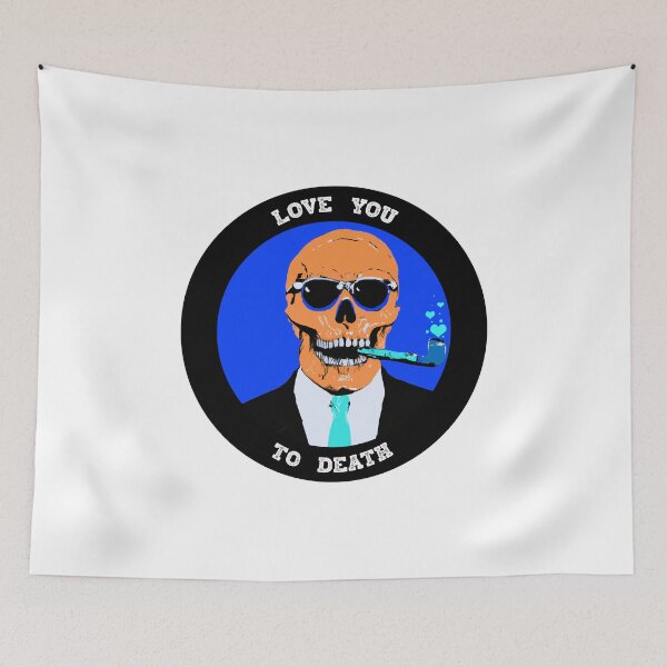 Artikelvorschau, Love You To Death Valentine Pop Art Skull entworfen und verkauft von PVSKI.