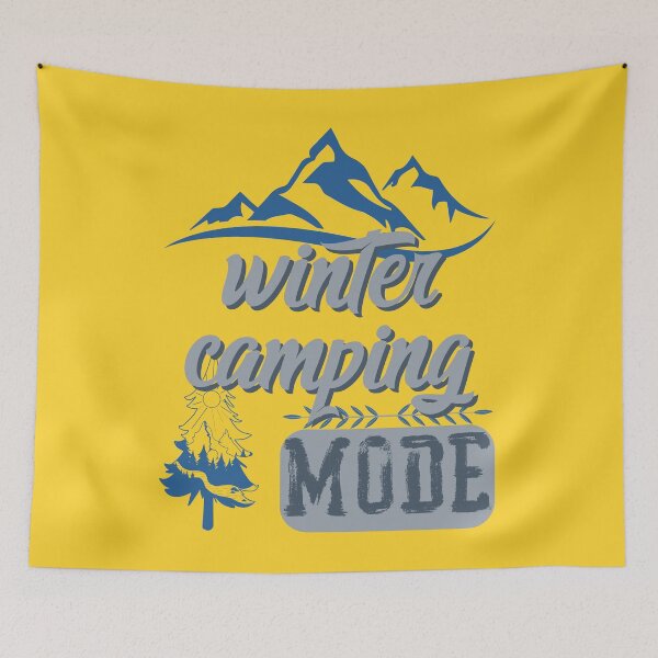 Item preview, winter camping mode, forest river sun inside tree pine designed and sold by movie-popcorn.