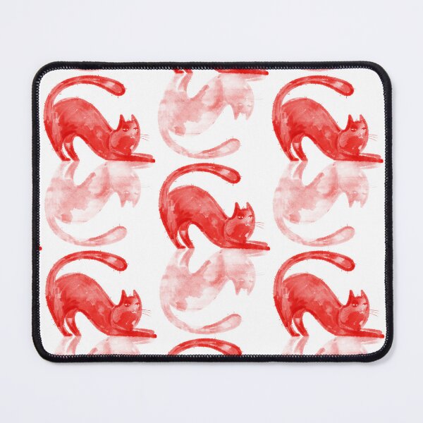 Item preview, Narcissist red cat, his reflection and patterns designed and sold by IULIART.