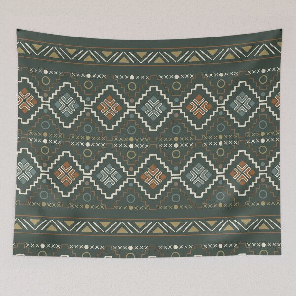 Item preview, Dark Green Seamless american native, Native Pattern, hipster socks  designed and sold by Yes-Monkey.