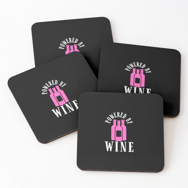 Item preview, Powered by Wine Quote, Wine Lover Gift, Wine Drinker, Typography Quote, Alcohol Quotes designed and sold by thedazzlingmonk.