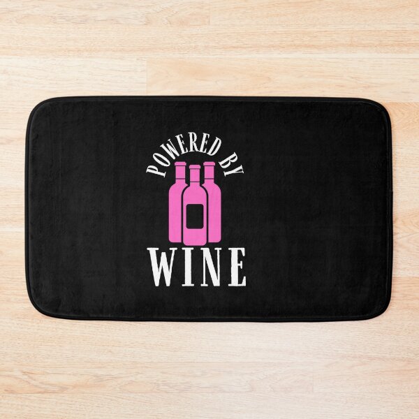 Item preview, Powered by Wine Quote, Wine Lover Gift, Wine Drinker, Typography Quote, Alcohol Quotes designed and sold by thedazzlingmonk.