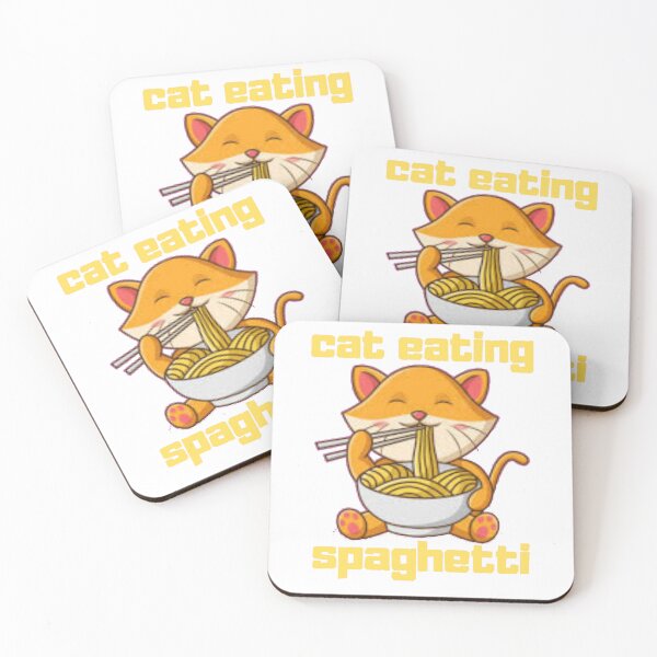 Item preview, cat eating spaghetti???? designed and sold by Shopster381.