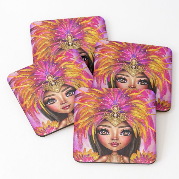 Item preview, Hermosa chica brasileña en colorido traje de carnaval designed and sold by nancyelias.