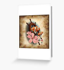 clownfish and ship's wheel Greeting Card