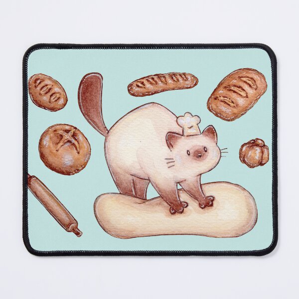 Item preview, Bakery cat kneading bread designed and sold by Denise, Denisn't.