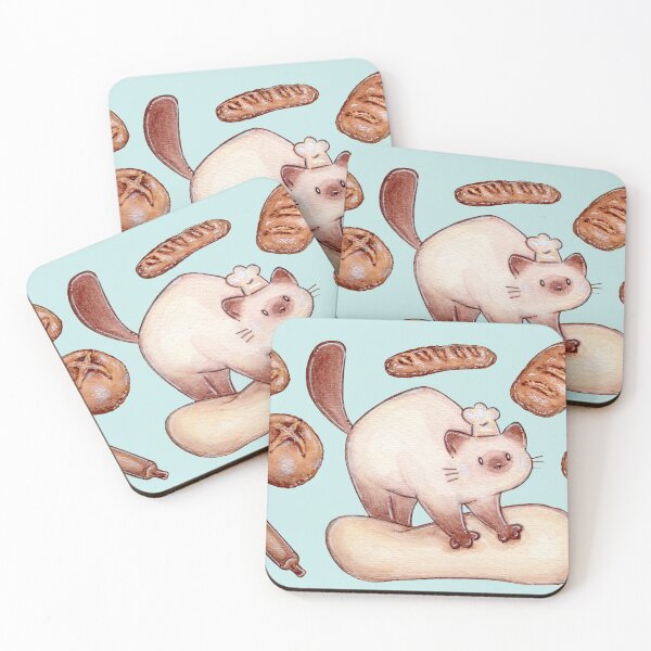Item preview, Bakery cat kneading bread designed and sold by Denise, Denisn't.