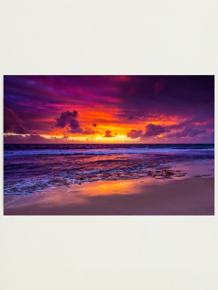 Alternate view of North Beach Sunset, Western Australia Photographic Print
