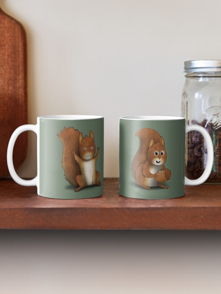 Alternate view of Two Moods of Squirrel Mug