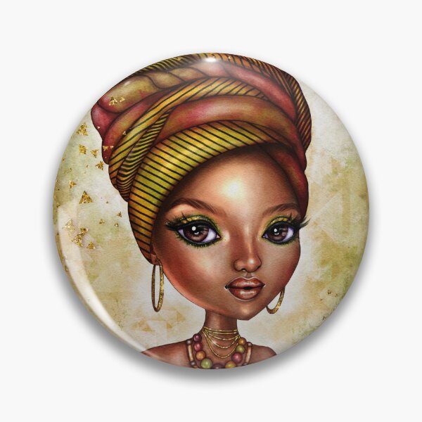 Item preview, Beautiful African Girl with Headwrap and Traditional Dress designed and sold by nancyelias.
