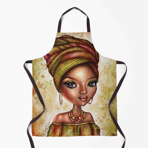 Item preview, Beautiful African Girl with Headwrap and Traditional Dress designed and sold by nancyelias.