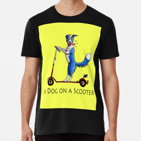 A Dog on a Scooter Premium T-Shirt