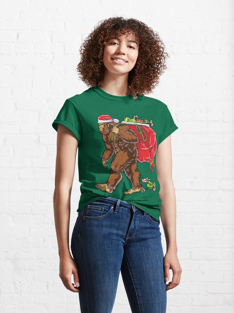 bigfoot santa shirt