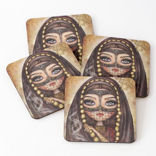 Item preview, Beautiful Arabian Girl in Traditional Dress With Veil designed and sold by nancyelias.