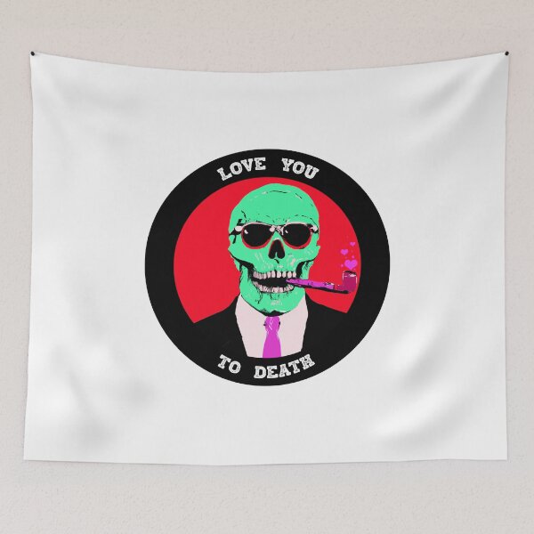 Artikelvorschau, Love You To Death Valentine Pop Art Skull entworfen und verkauft von PVSKI.