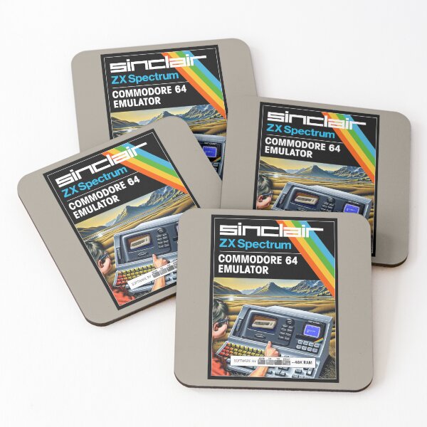 Item preview, C64 EMULATOR for the Sinclair ZX Spectrum (front cover) - Fantasy / Parody Game Cassette Cover - 80s 8-bit Retro Game (Never on the Speccy!) designed and sold by RetroTeeStudio.