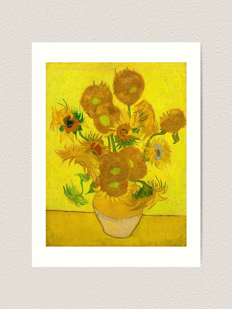 Vincent Van Gogh Sunflowers Vase Still Life Art Print By Chillchar1234 Redbubble