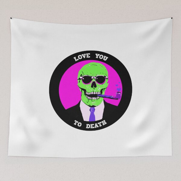 Artikelvorschau, Love You To Death Valentine Pop Art Skull entworfen und verkauft von PVSKI.