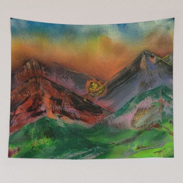 Item preview, Sunset over mountain meadow designed and sold by George Hutton Hunter.
