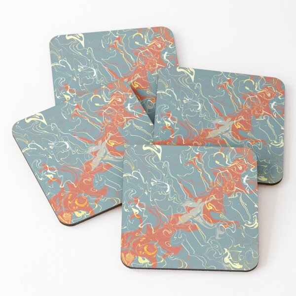 Item preview, Blue Orange Marble  designed and sold by JRSmith-Designs.