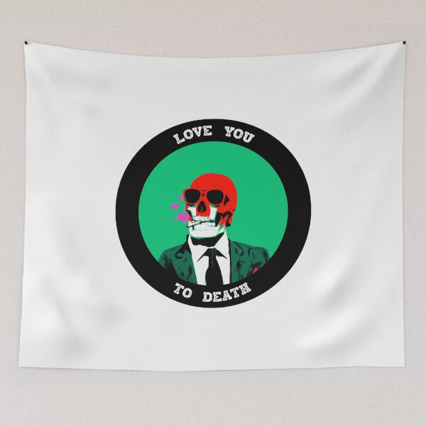 Artikelvorschau, Love You To Death Valentine Pop Art Skull entworfen und verkauft von PVSKI.