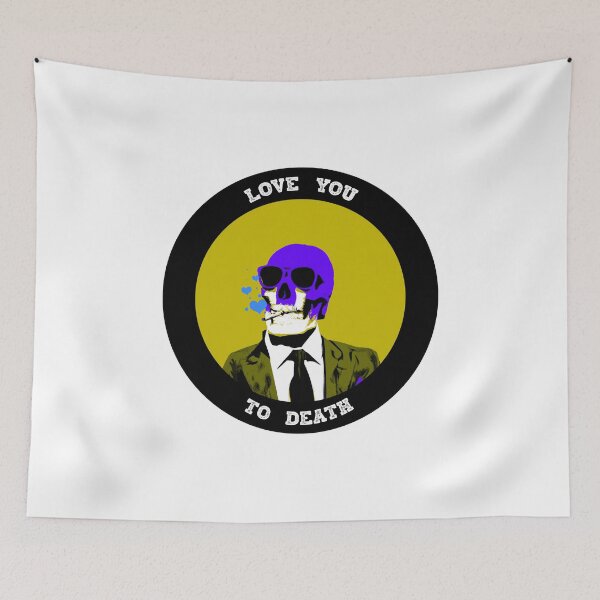 Artikelvorschau, Love You To Death Valentine Pop Art Skull entworfen und verkauft von PVSKI.