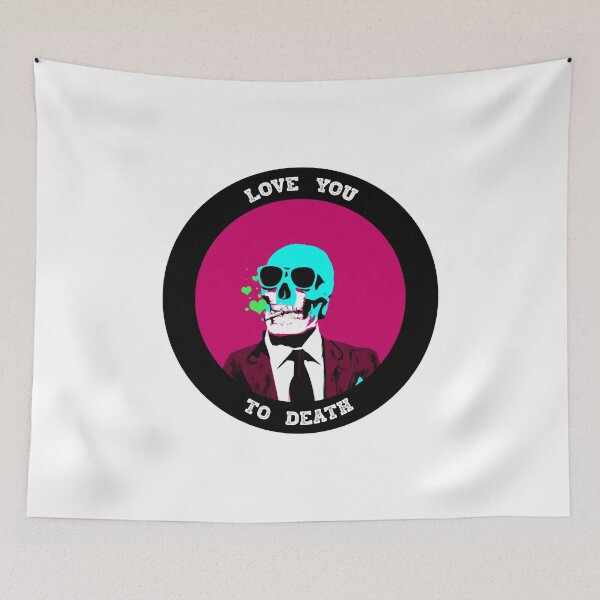 Artikelvorschau, Love You To Death Valentine Pop Art Skull entworfen und verkauft von PVSKI.