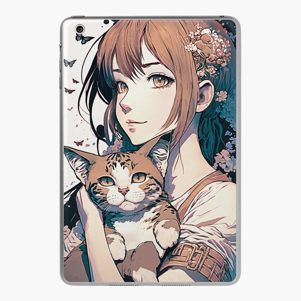 anime girl with scary eyes, t-shirt , phone cases | iPad Case & Skin