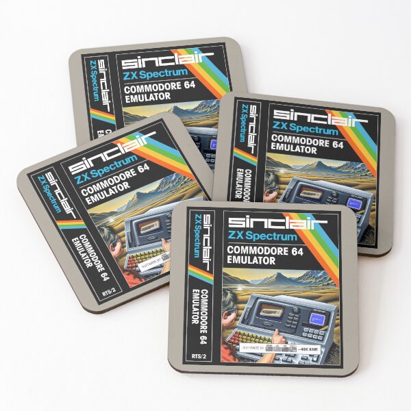 Item preview, C64 EMULATOR for the Sinclair ZX Spectrum (front cover + spine) - Fantasy / Parody Game Cassette Cover - 80s 8-bit Retro Game (Never on the Speccy!) designed and sold by RetroTeeStudio.