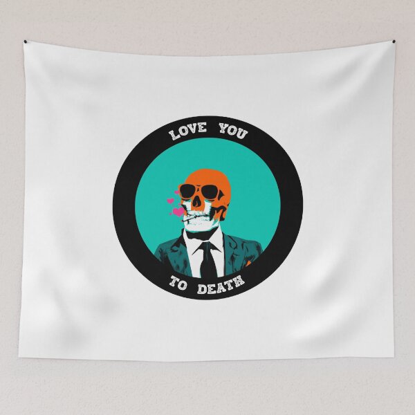 Artikelvorschau, Love You To Death Valentine Pop Art Skull entworfen und verkauft von PVSKI.