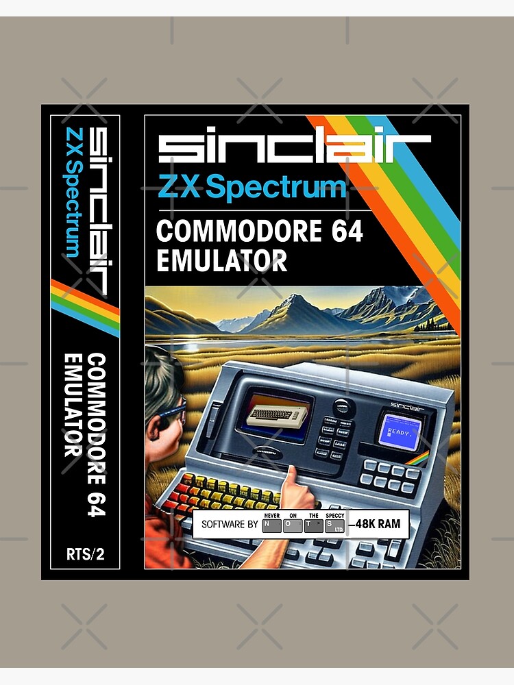 C64 EMULATOR for the Sinclair ZX Spectrum (front cover + spine