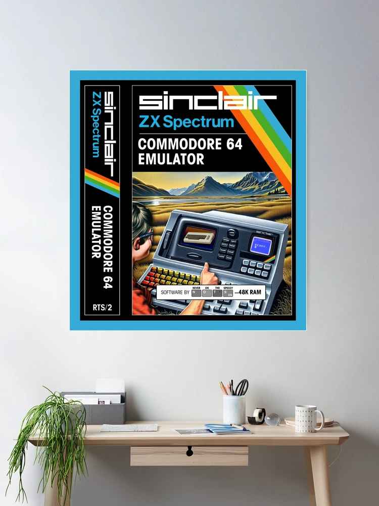 C64 EMULATOR for the Sinclair ZX Spectrum (front cover + spine