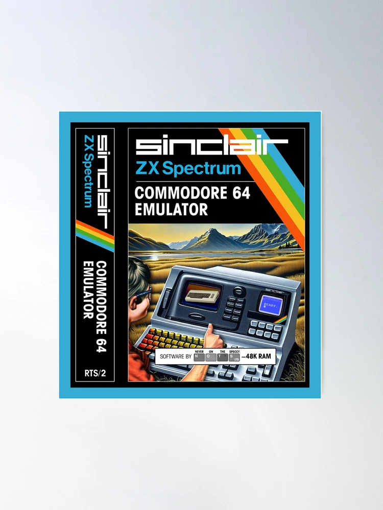 C64 EMULATOR for the Sinclair ZX Spectrum (front cover + spine 